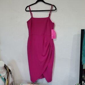 Betsey Johnson Square Neck Pink Dress Size 12